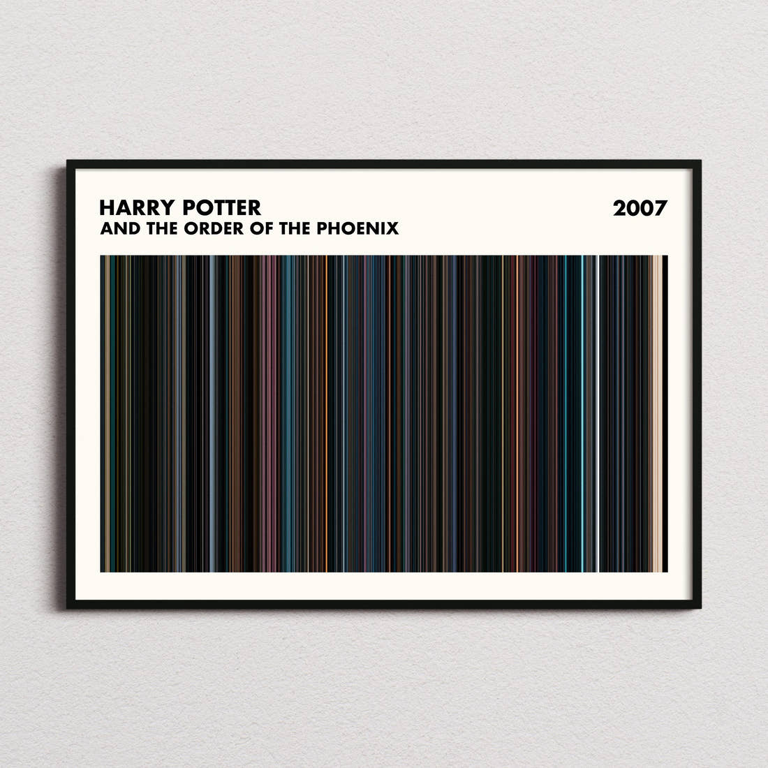 Harry Potter and the Order of the Phoenix Movie Barcode Poster - Simplified