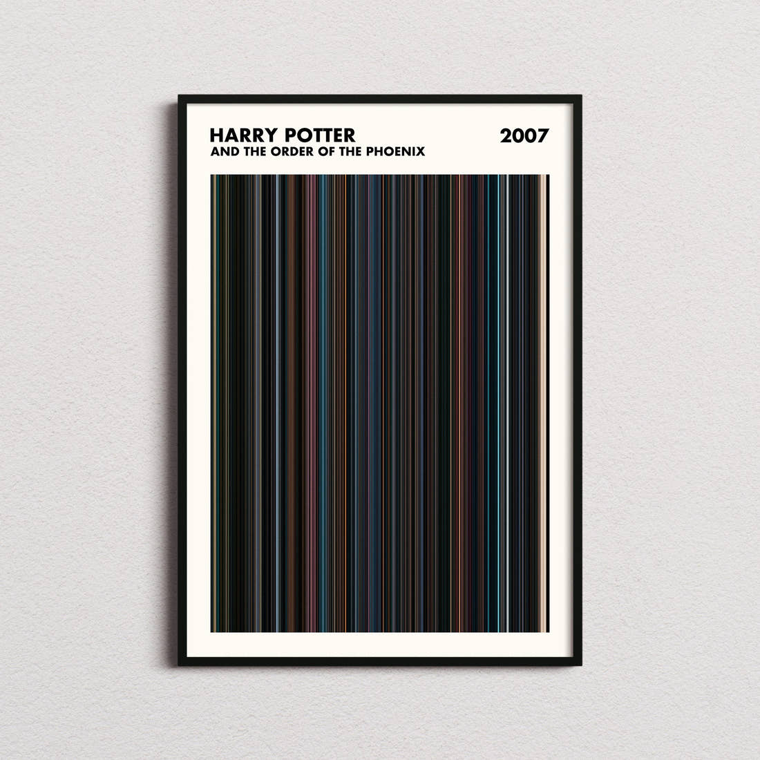 Harry Potter and the Order of the Phoenix Movie Barcode Poster - Simplified