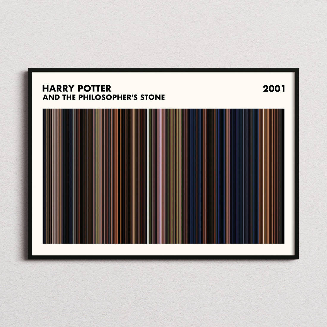 Harry Potter and the Philosopher's Stone Movie Barcode Poster - Simplified