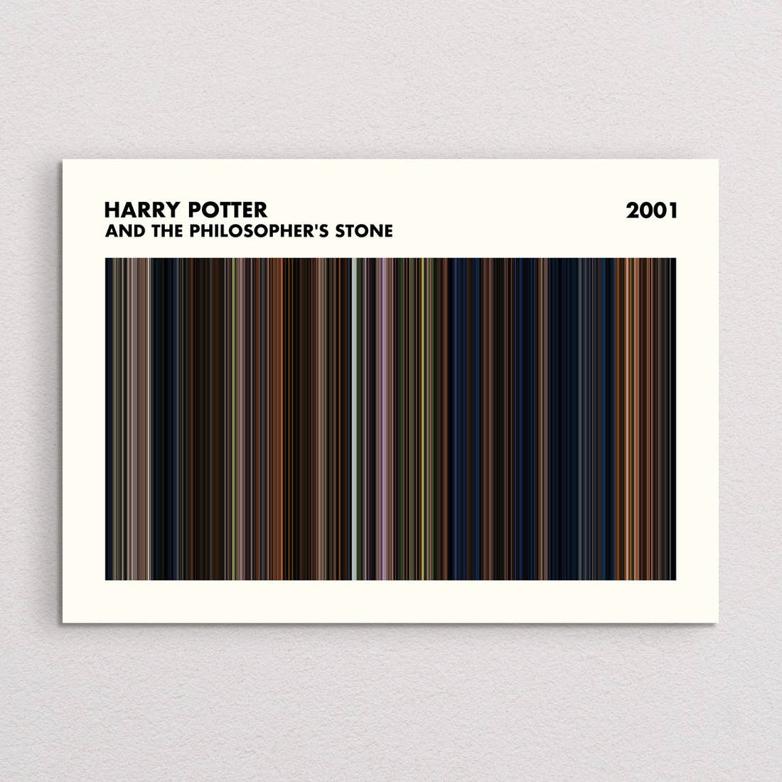 Harry Potter and the Philosopher's Stone movie barcode print, A5 Simplified layout