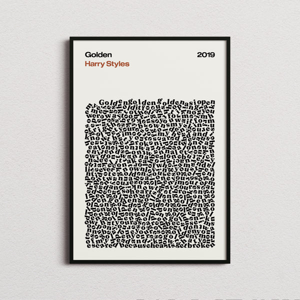 Harry Styles Golden Lyric Print