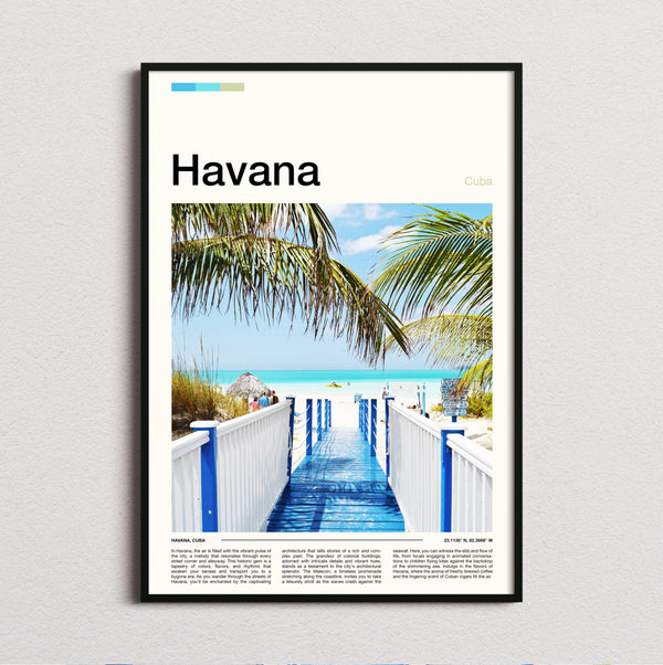 Havana - Blue Jetty To The Sea - Travel Print