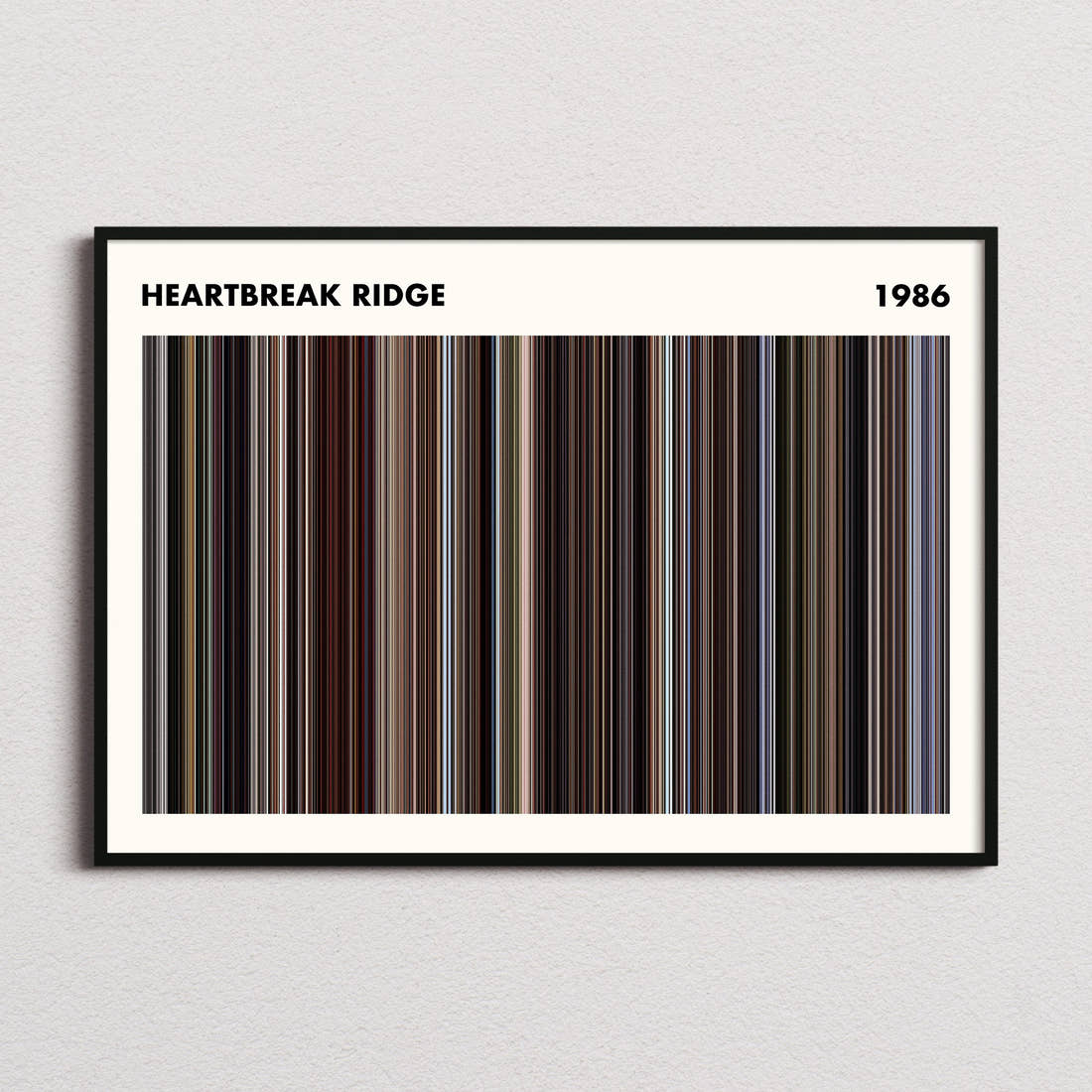 Heartbreak Ridge Movie Barcode Poster - Simplified