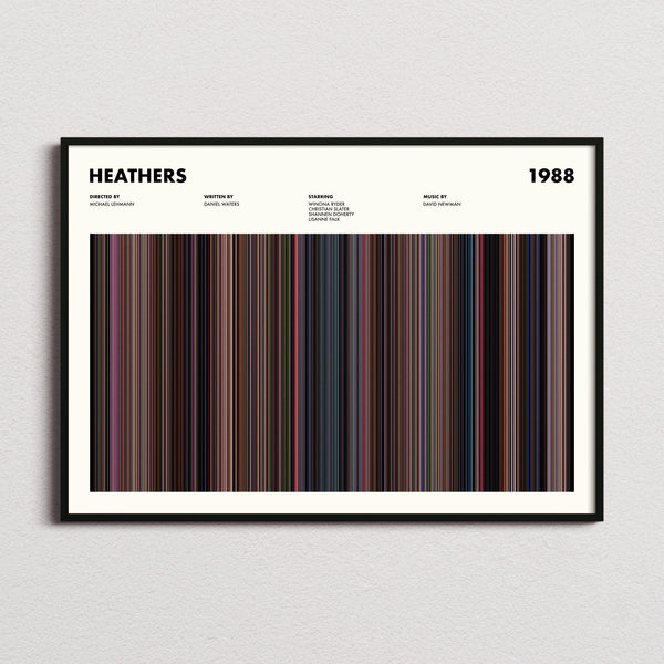 Heathers Movie Barcode Poster