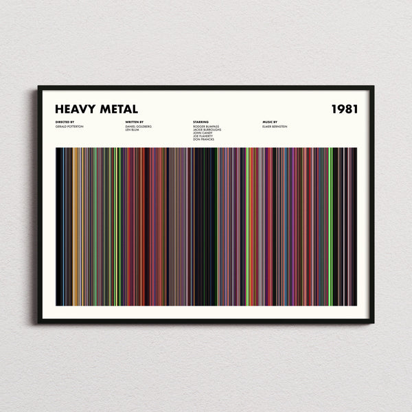 Heavy Metal Movie Barcode Poster