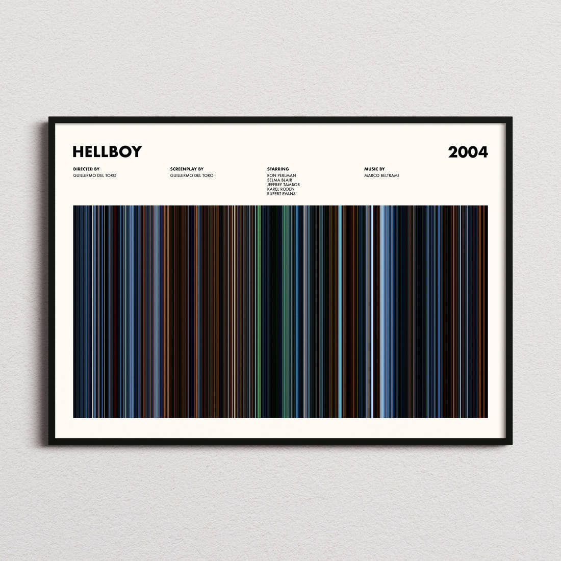 Hellboy Movie Barcode Poster