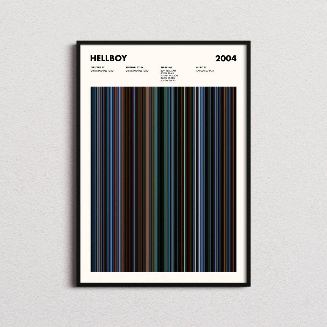 Hellboy Movie Barcode Poster
