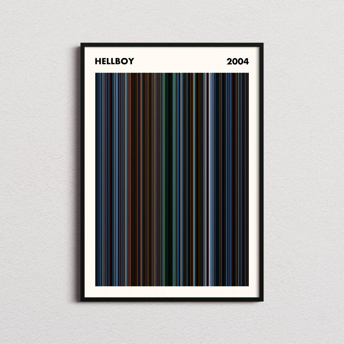 Hellboy Movie Barcode Poster - Simplified
