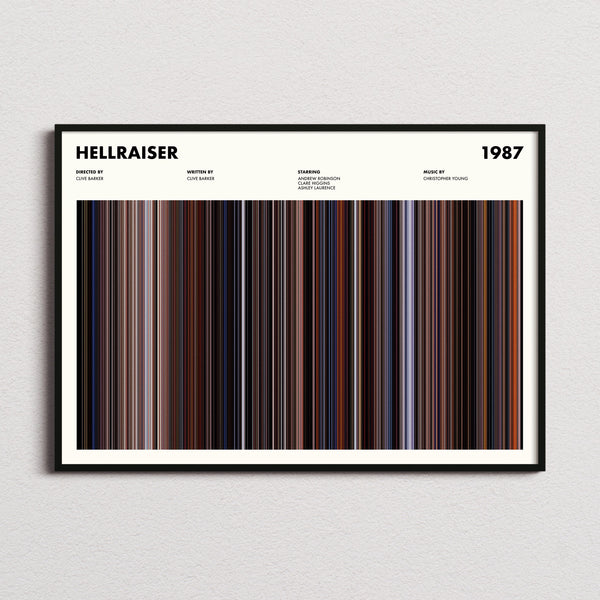 Hellraiser Movie Barcode Poster