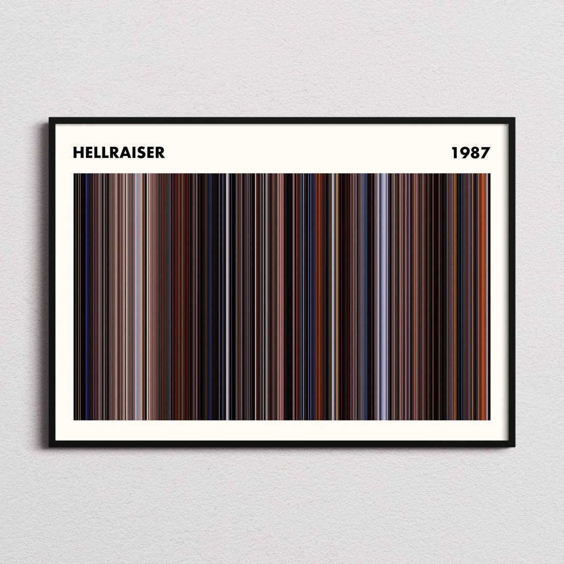 Hellraiser Movie Barcode Poster - Simplified