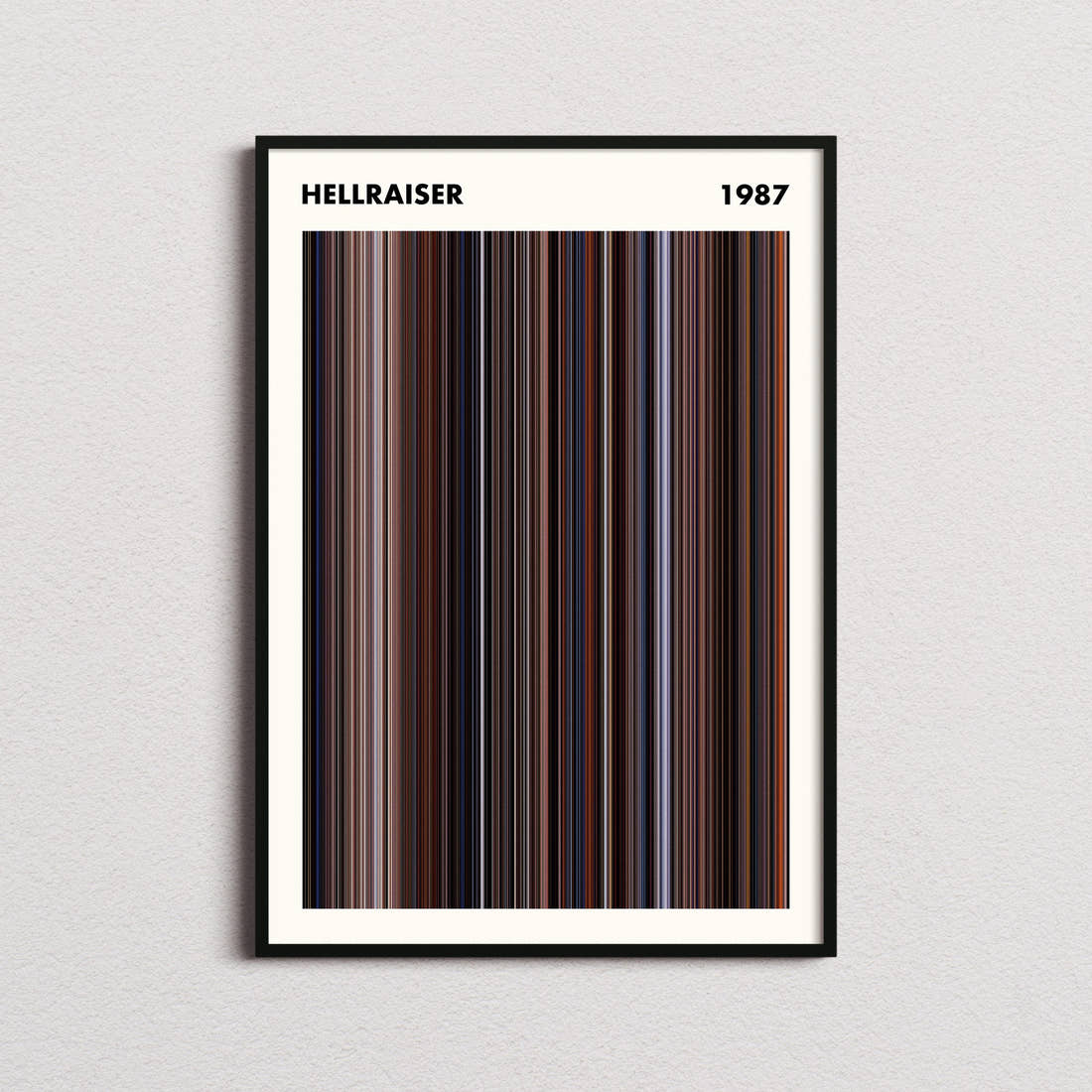 Hellraiser Movie Barcode Poster - Simplified