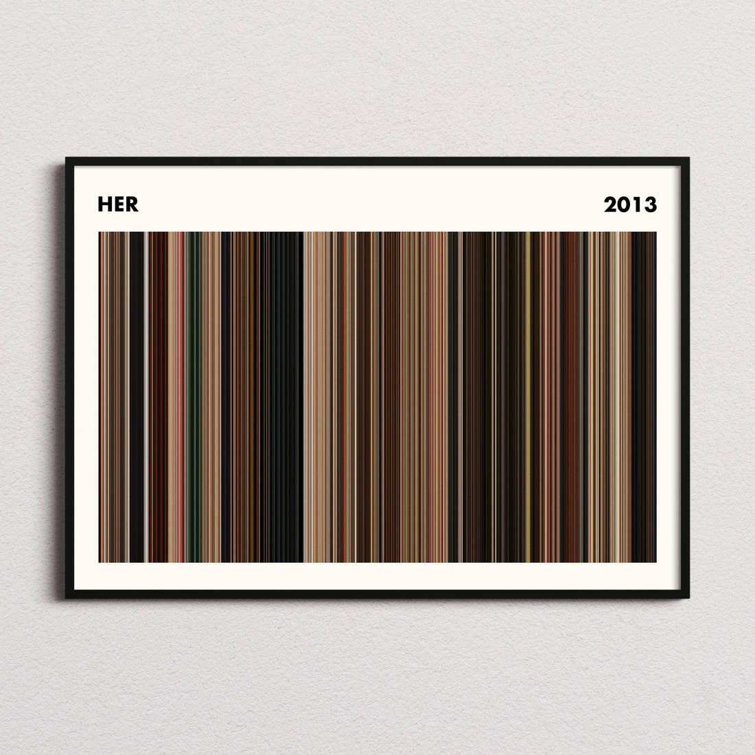 Her Movie Barcode Poster - Simplified