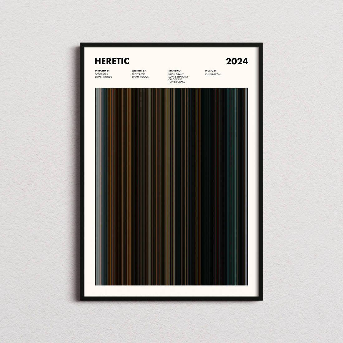 Heretic Movie Barcode Poster