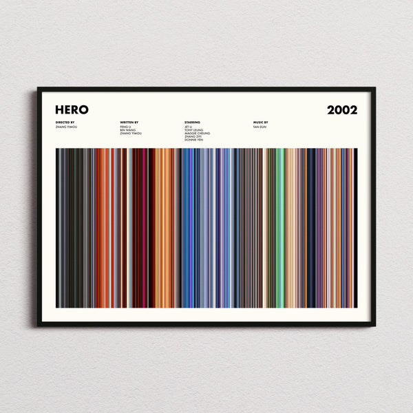 Hero Movie Barcode Poster