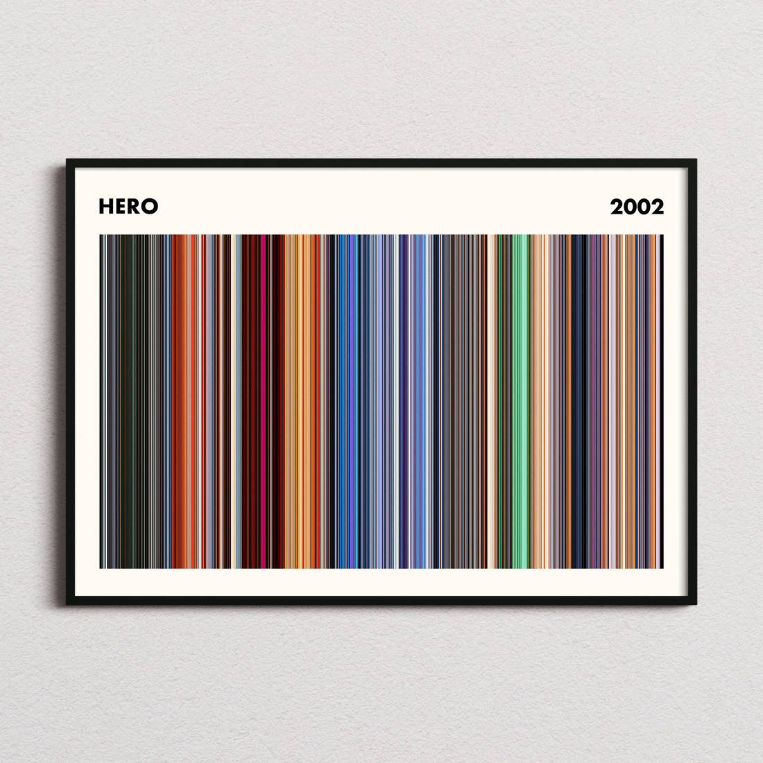 Hero Movie Barcode Poster - Simplified