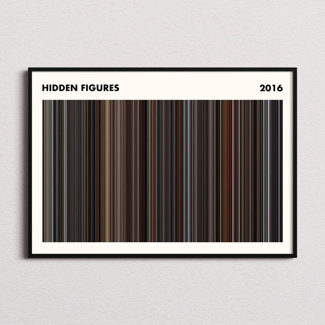 Hidden Figures Movie Barcode Poster - Simplified