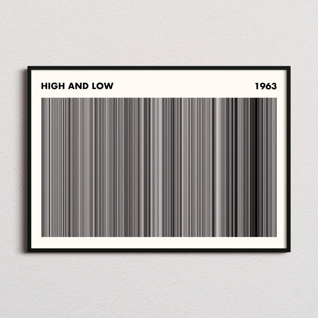 High and Low Movie Barcode Poster - Simplified
