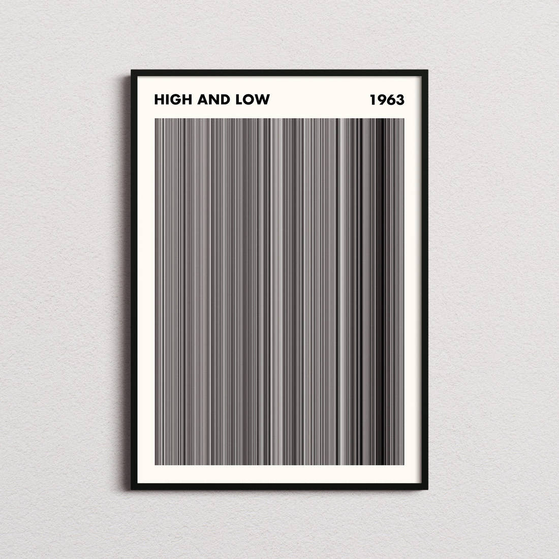 High and Low Movie Barcode Poster - Simplified
