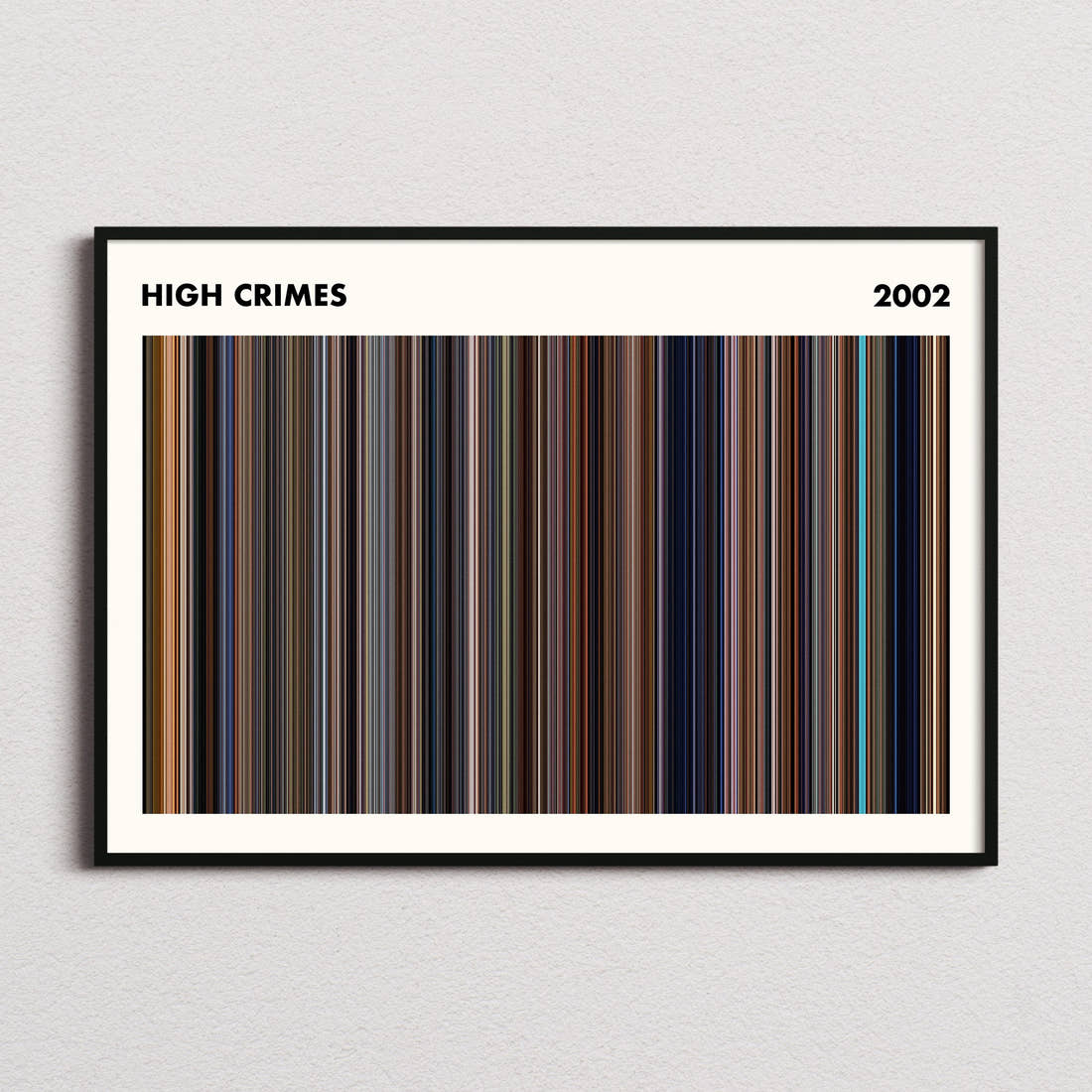 High Crimes Movie Barcode Poster - Simplified