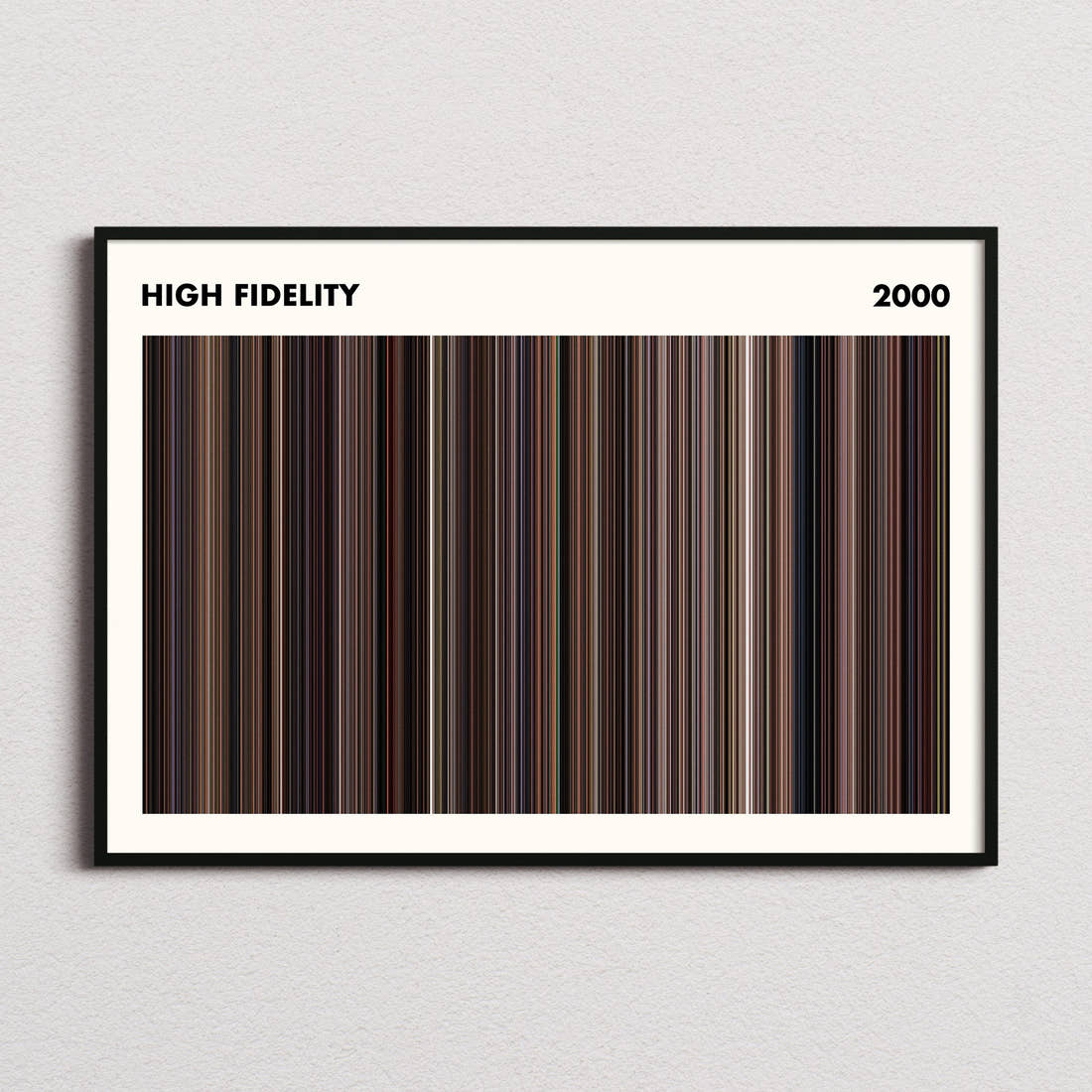 High Fidelity Movie Barcode Poster - Simplified