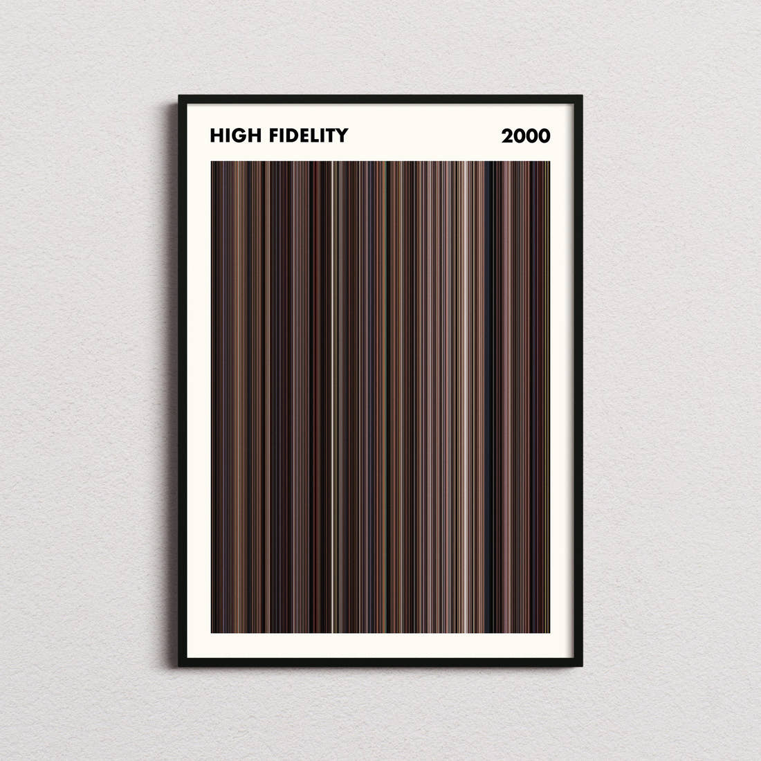 High Fidelity Movie Barcode Poster - Simplified