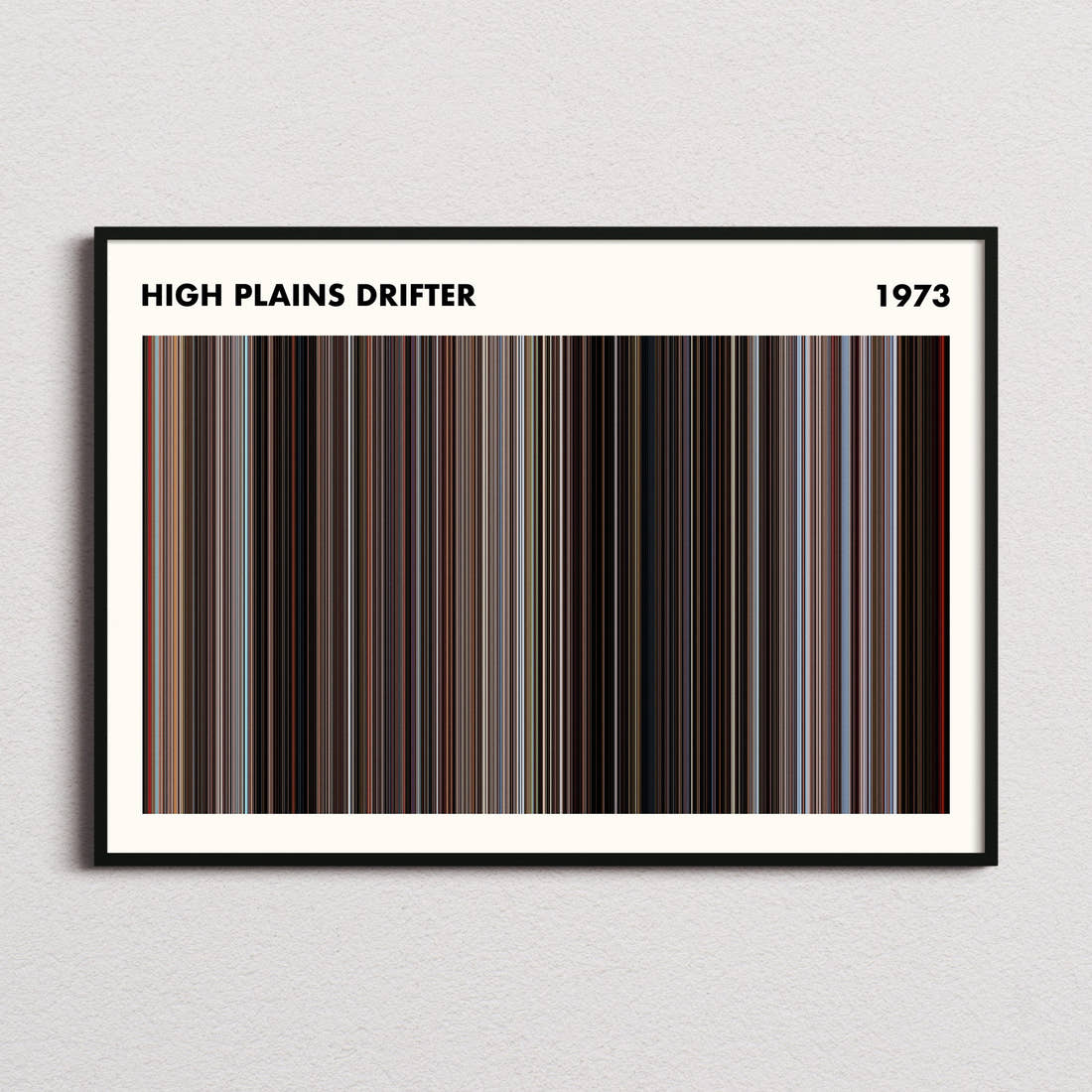 High Plains Drifter Movie Barcode Poster - Simplified