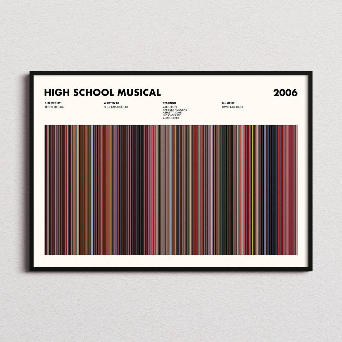 High School Musical Movie Barcode Poster