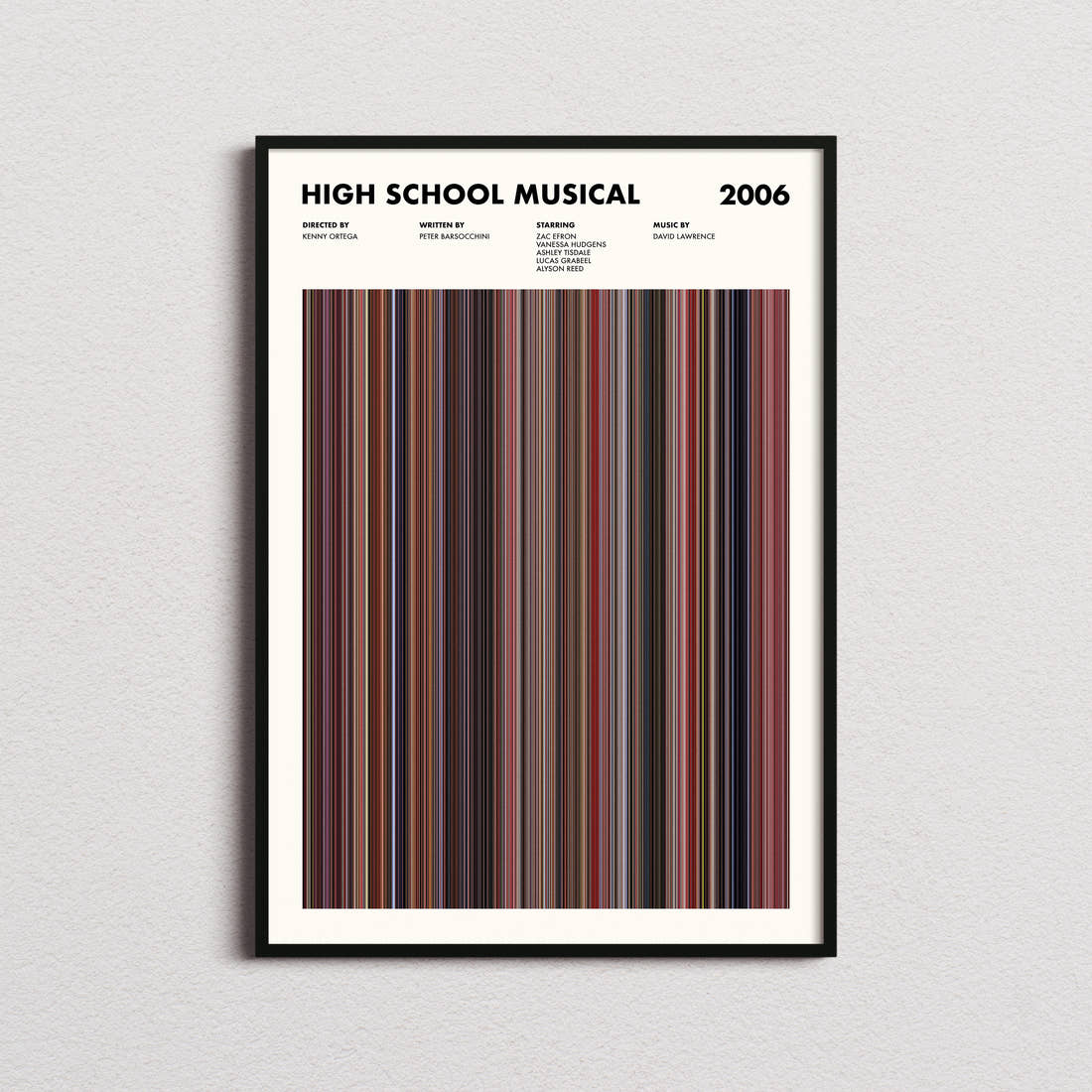 High School Musical Movie Barcode Poster