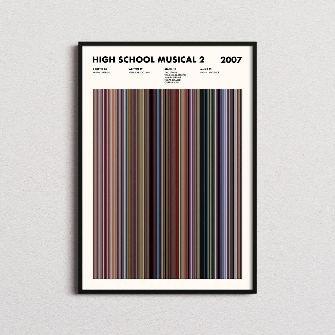 High School Musical 2 Movie Barcode Poster