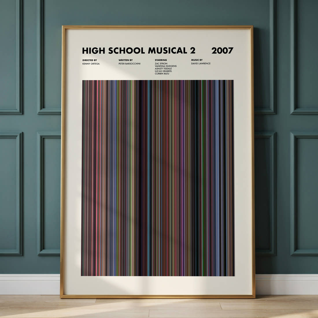 High School Musical 2 Movie Barcode Poster