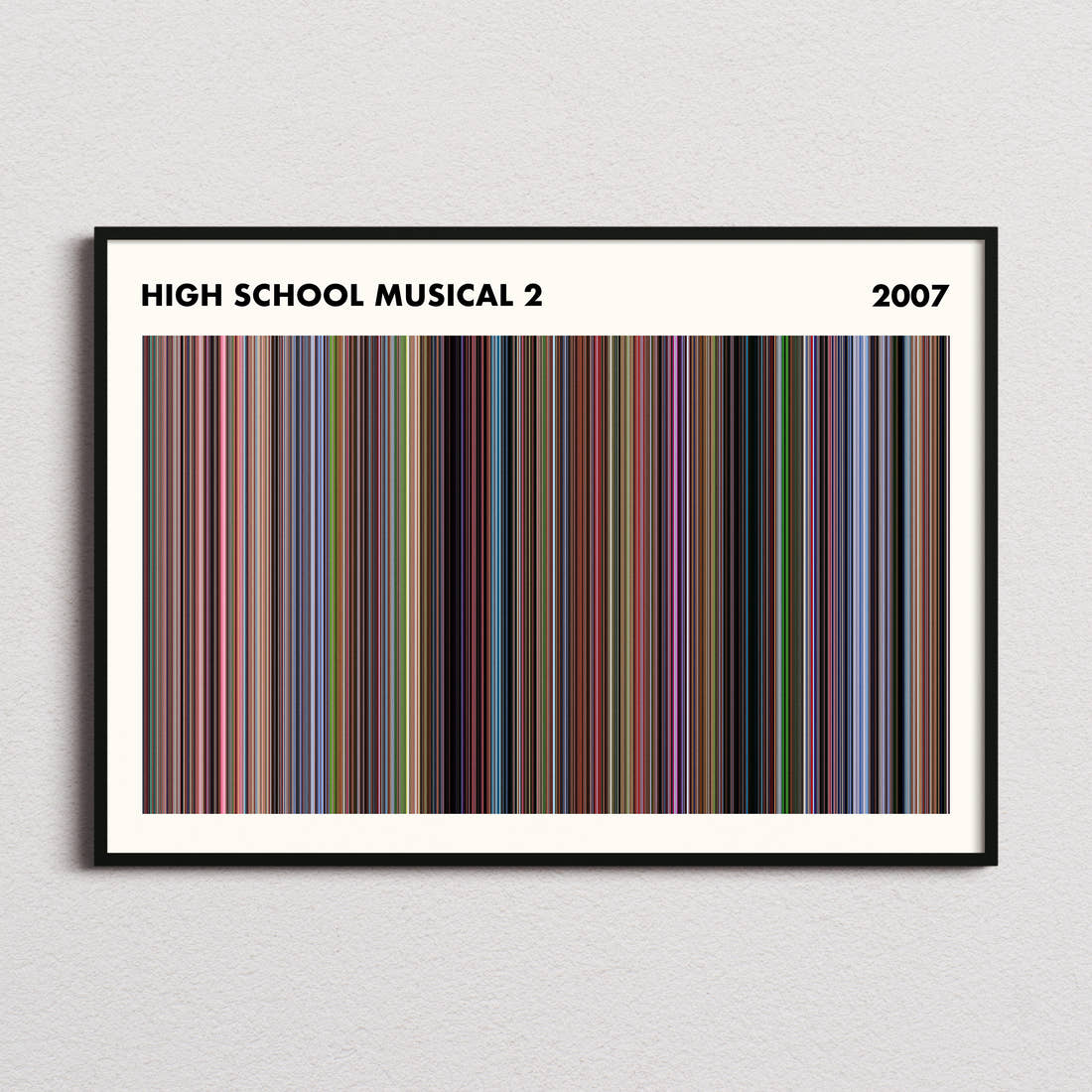 High School Musical 2 Movie Barcode Poster - Simplified