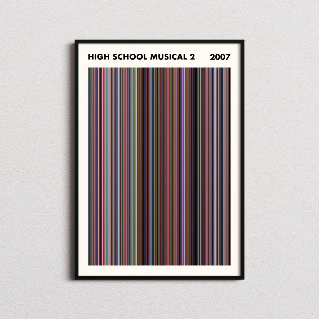High School Musical 2 Movie Barcode Poster - Simplified
