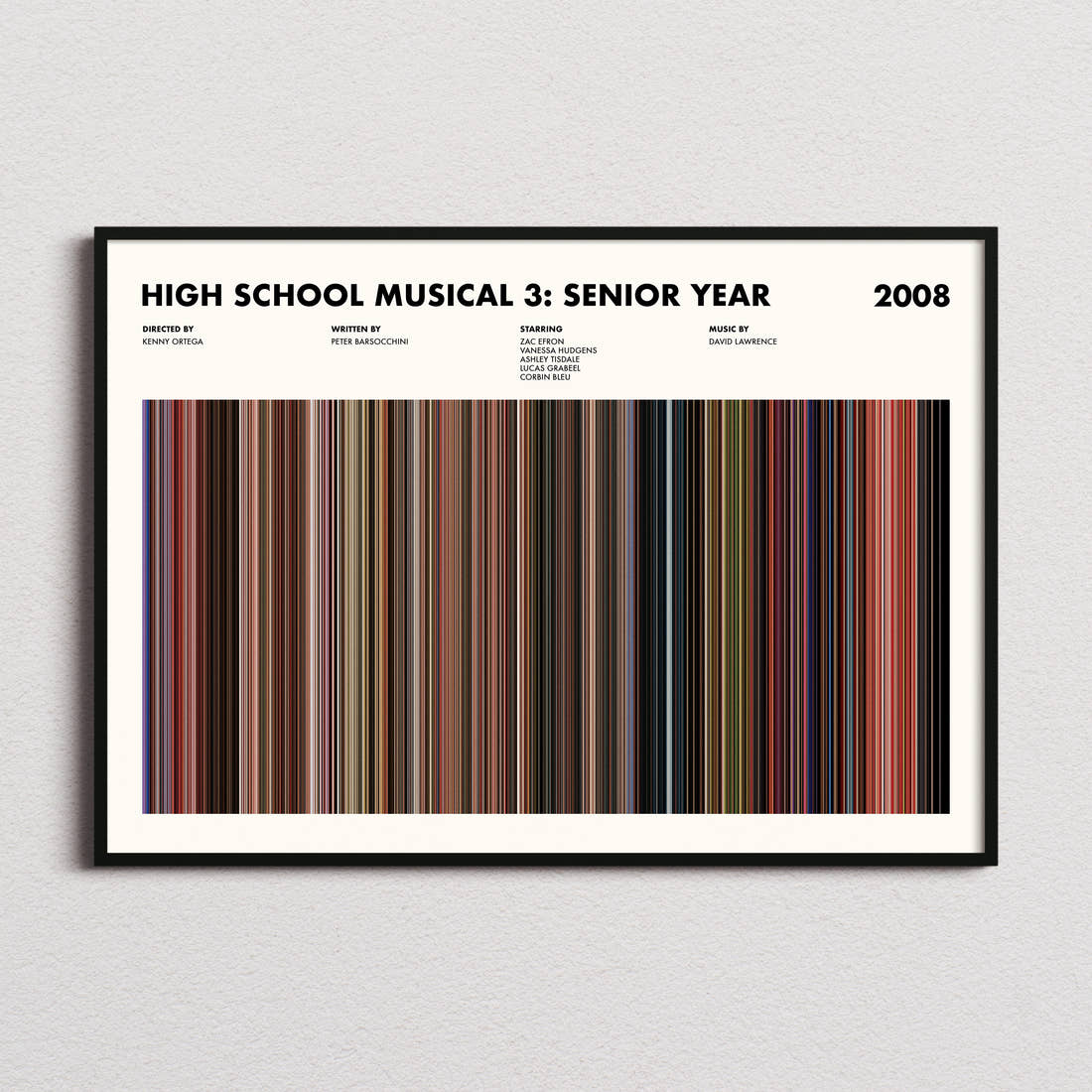 High School Musical 3: Senior Year Movie Barcode Poster