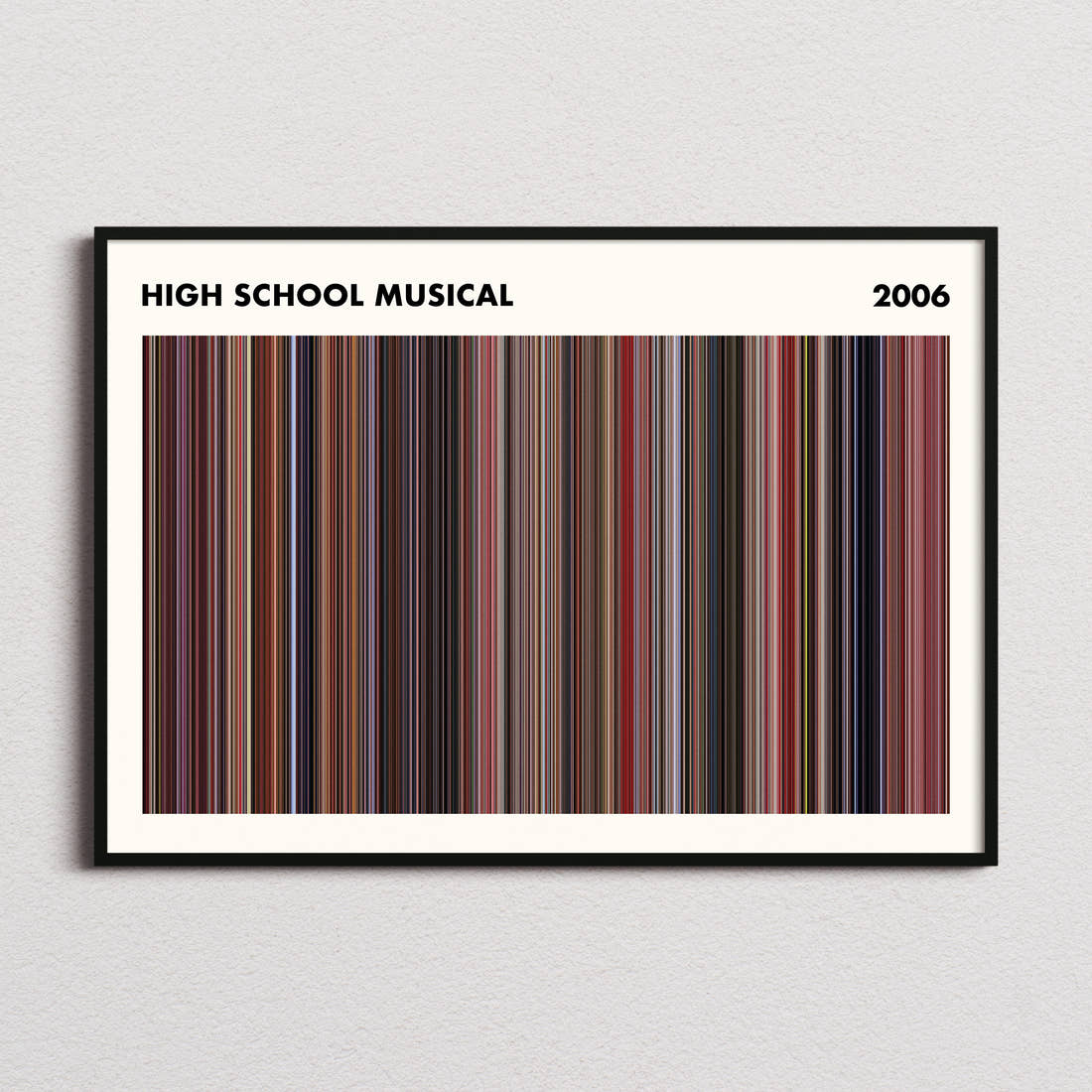 High School Musical Movie Barcode Poster - Simplified