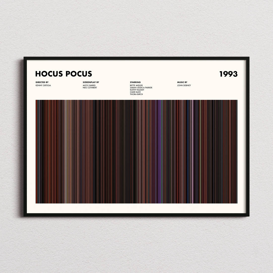 Hocus Pocus Movie Barcode Poster