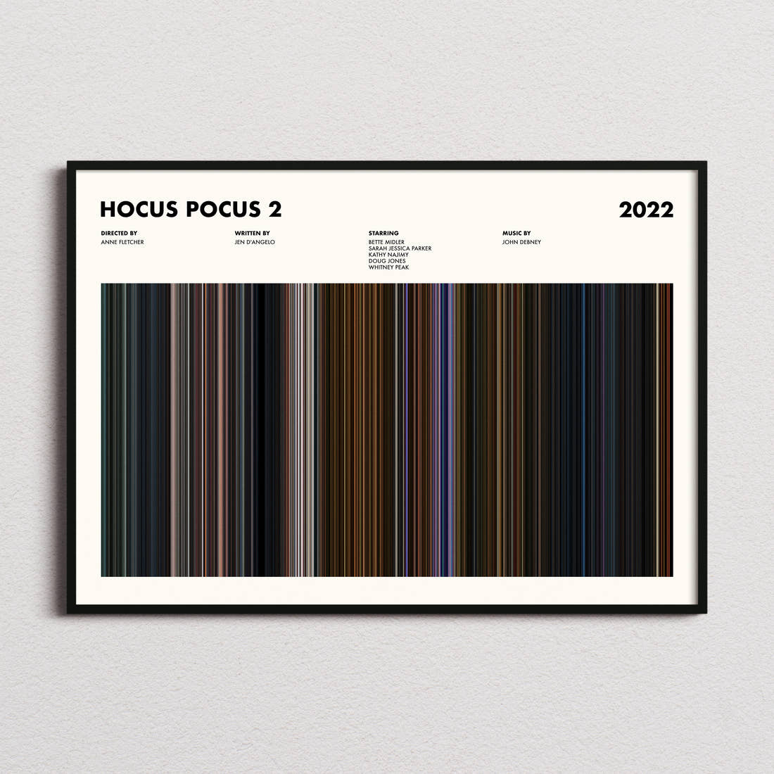 Hocus Pocus 2 Movie Barcode Poster