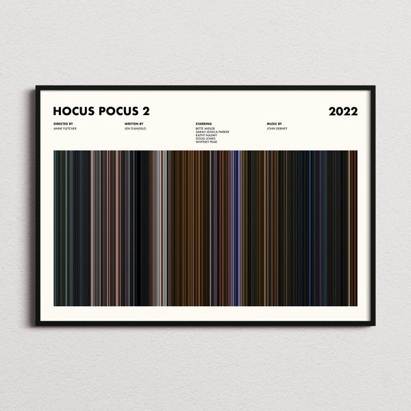 Hocus Pocus 2 Movie Barcode Poster