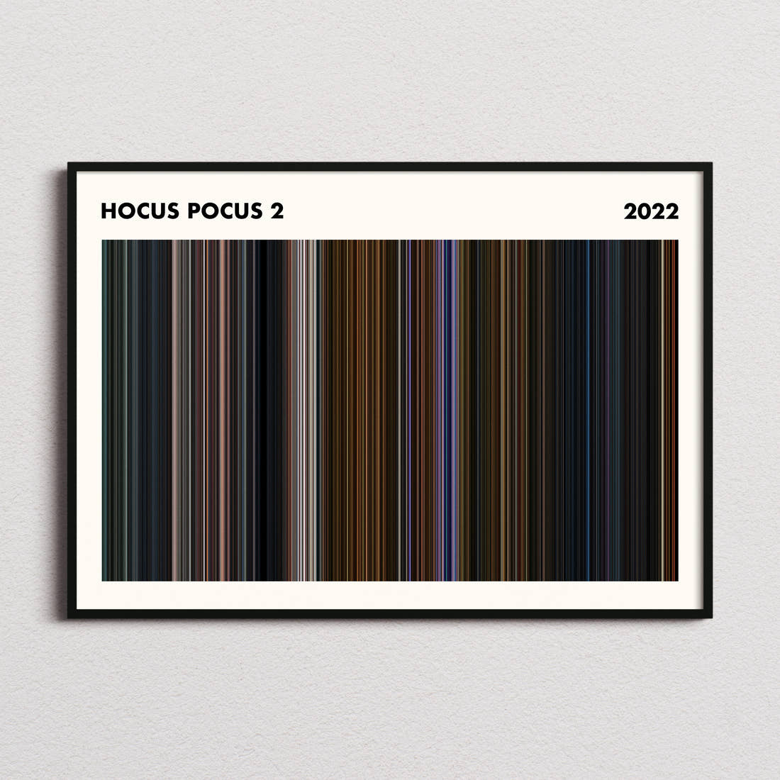 Hocus Pocus 2 Movie Barcode Poster - Simplified