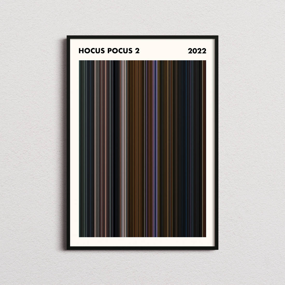 Hocus Pocus 2 Movie Barcode Poster - Simplified