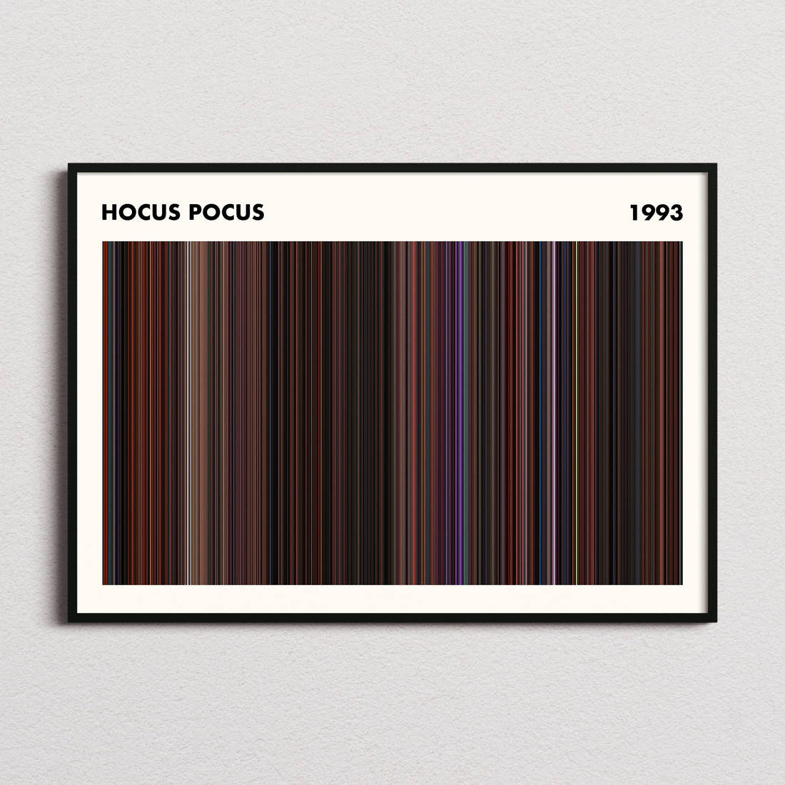 Hocus Pocus Movie Barcode Poster - Simplified