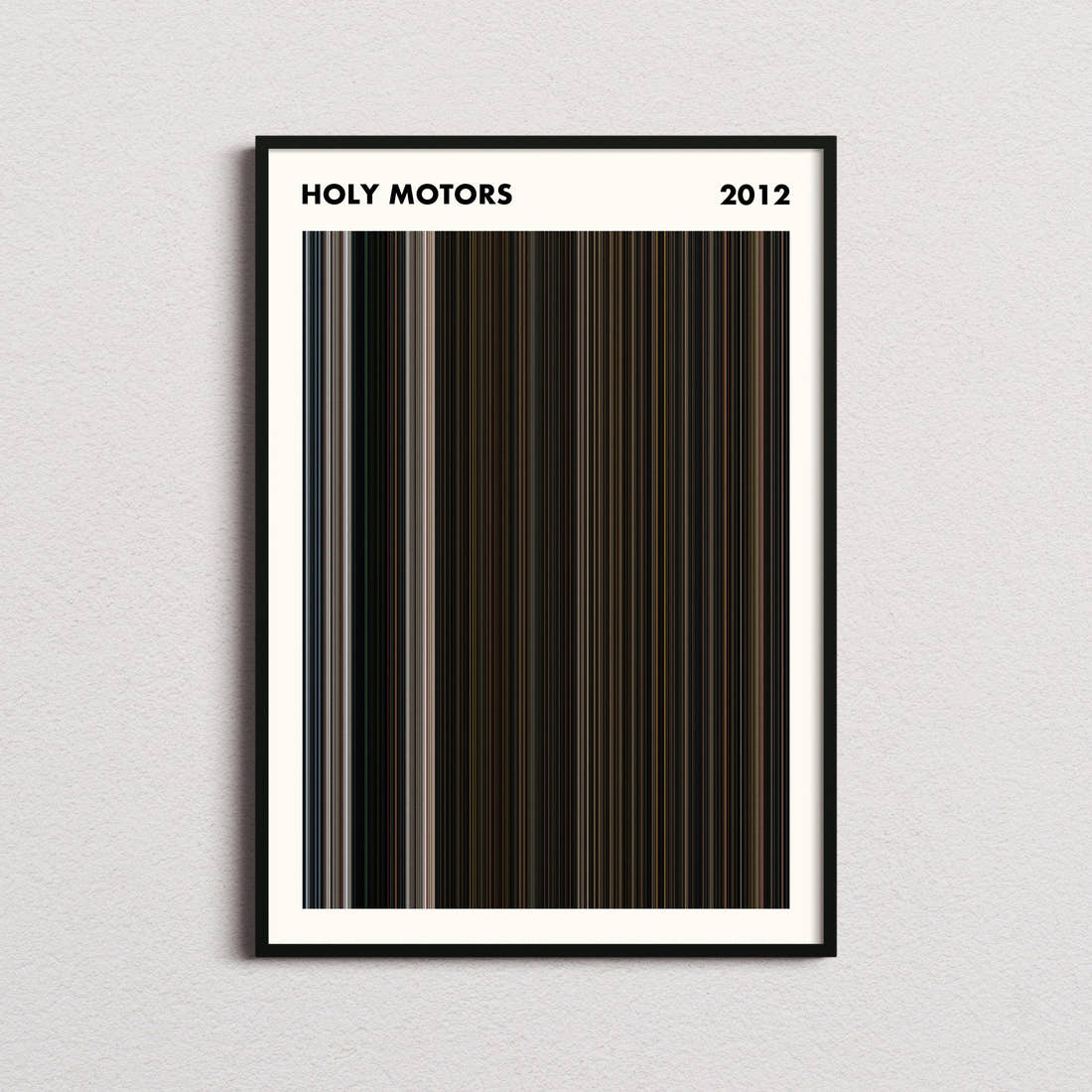 Holy Motors Movie Barcode Poster - Simplified