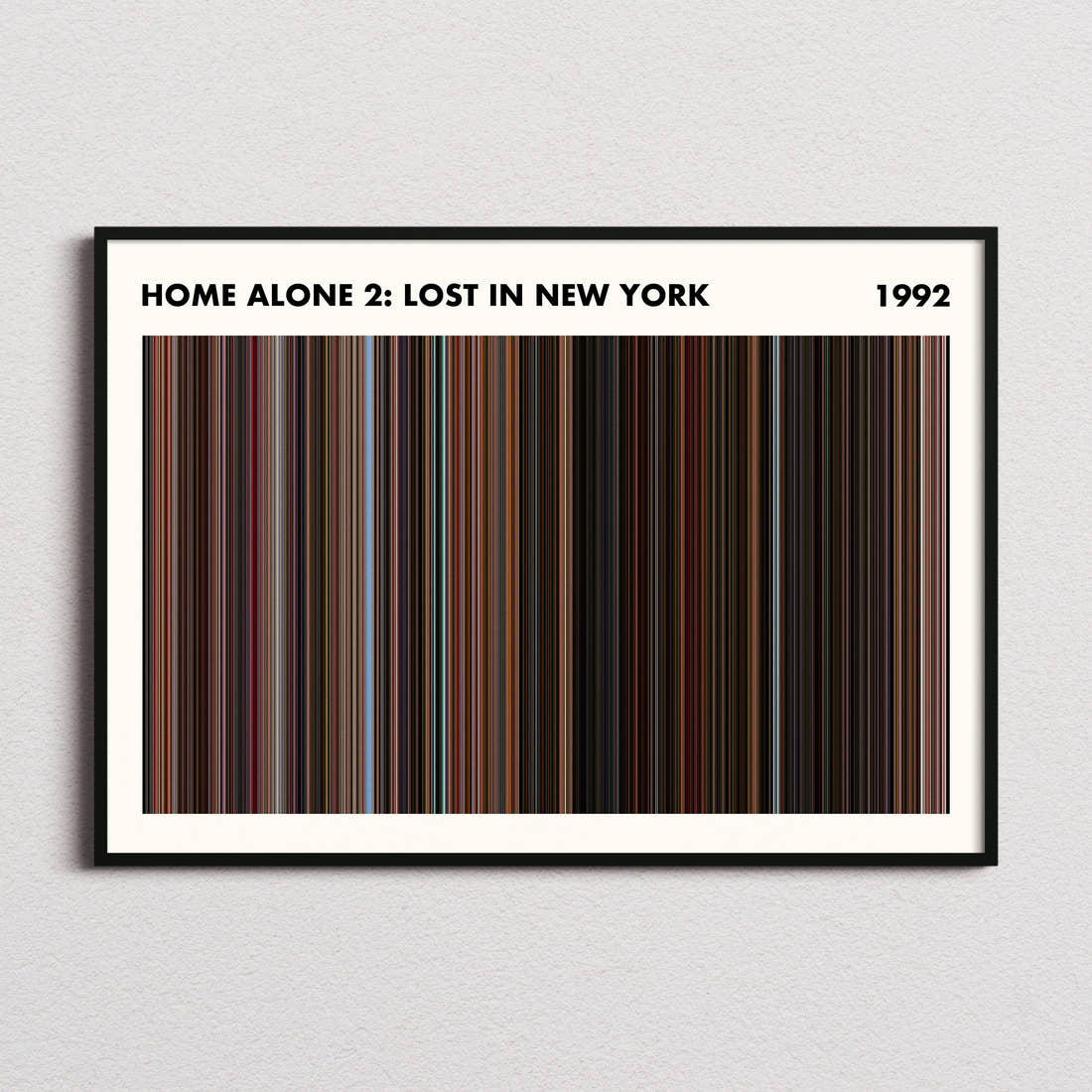 Home Alone 2: Lost in New York Movie Barcode Poster - Simplified
