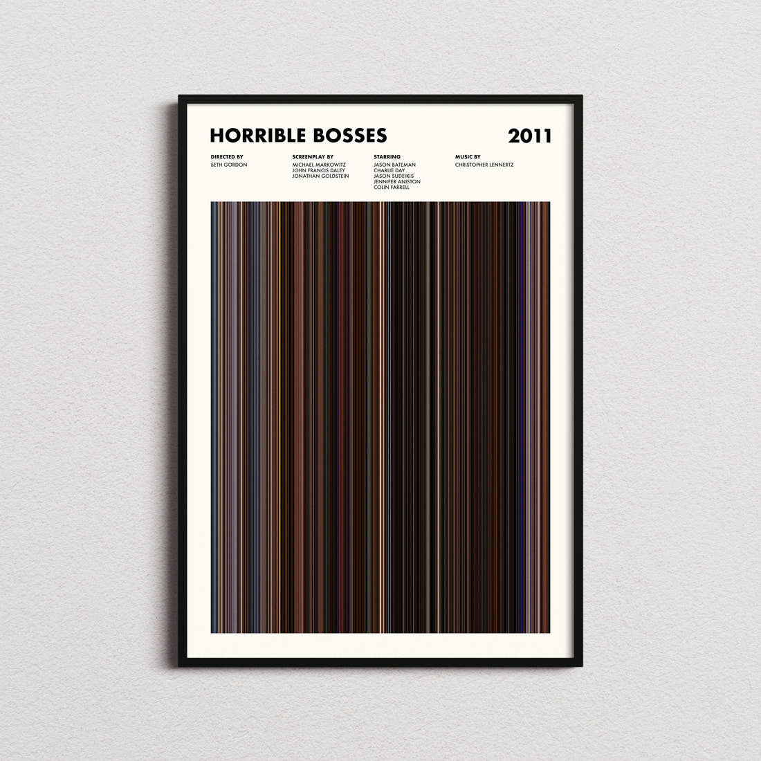 Horrible Bosses Movie Barcode Poster