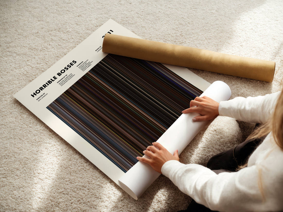 Horrible Bosses Movie Barcode Poster