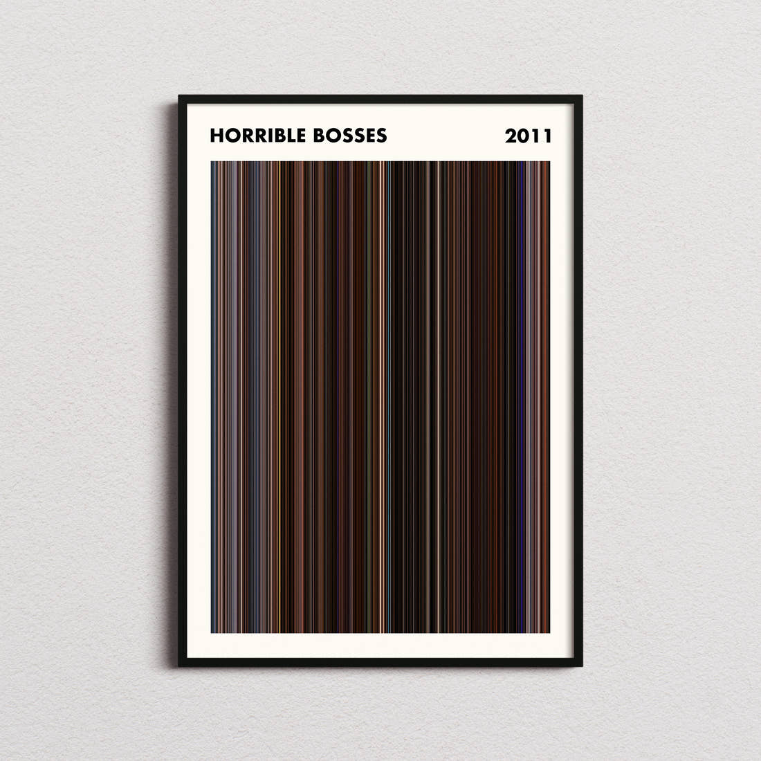 Horrible Bosses Movie Barcode Poster - Simplified