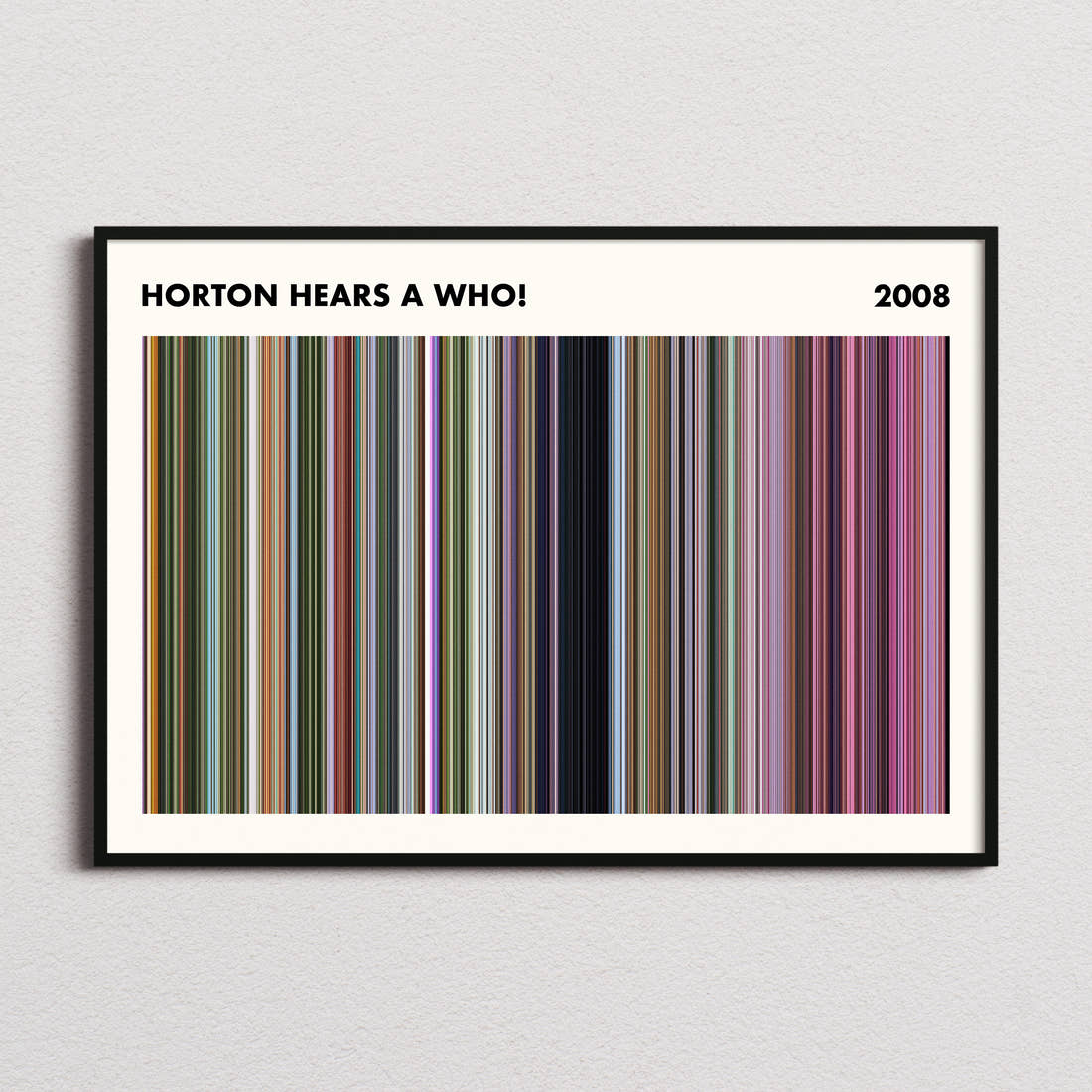 Horton Hears a Who! Movie Barcode Poster - Simplified