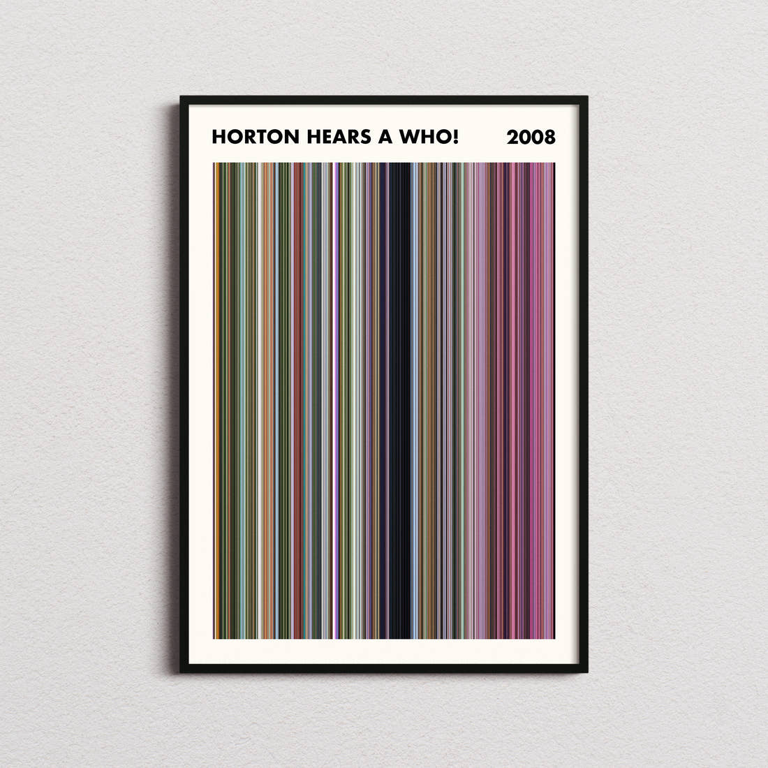 Horton Hears a Who! Movie Barcode Poster - Simplified