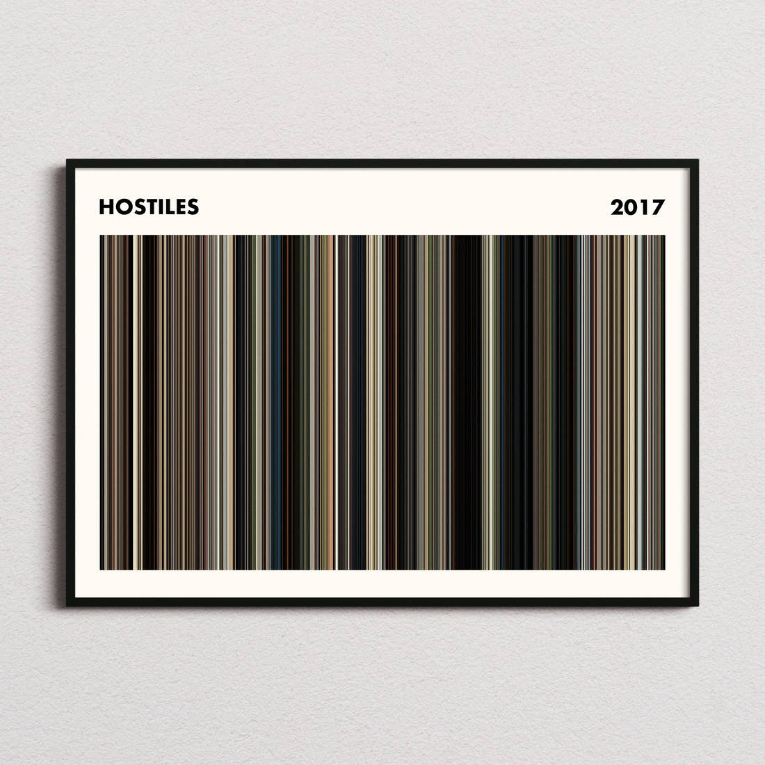 Hostiles Movie Barcode Poster - Simplified