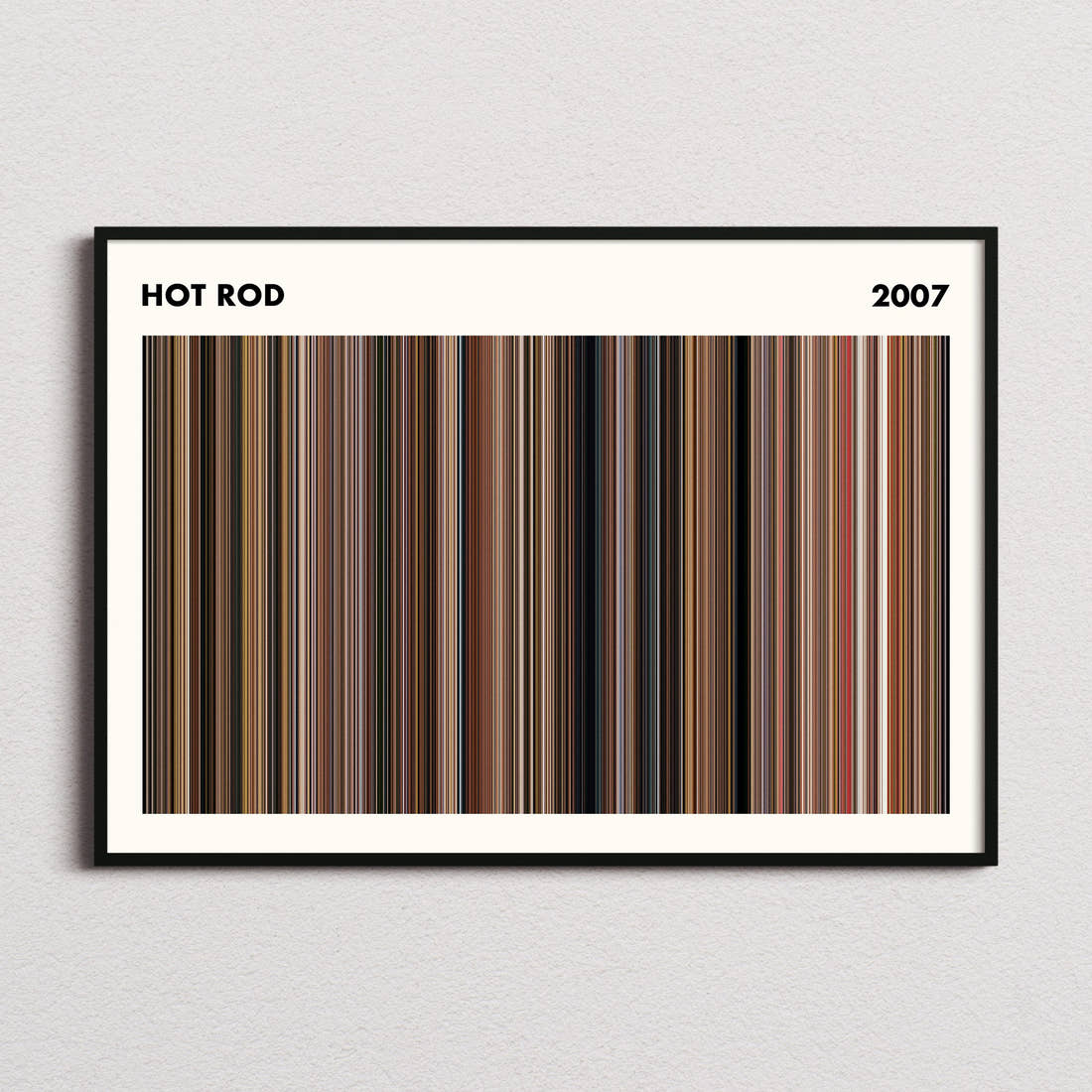Hot Rod Movie Barcode Poster - Simplified