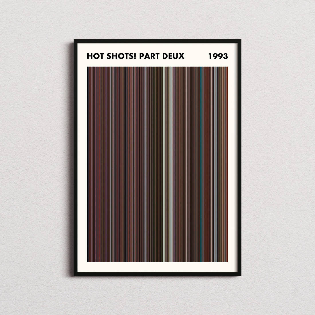 Hot Shots Part Deux Movie Barcode Poster - Simplified